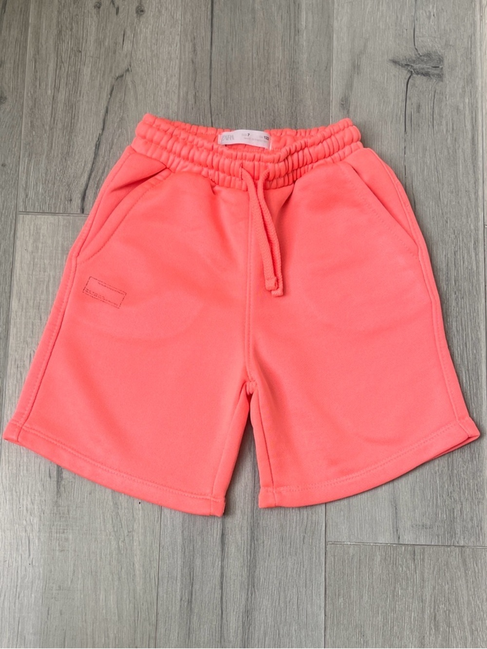 Zara Kids Boys Pink/Orange Vibrant Coral Shorts size 7 122cm